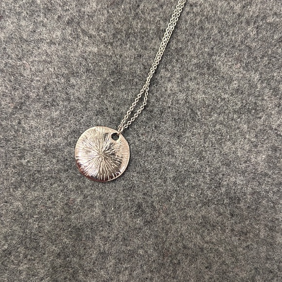 Dainty Silver Evil Eye Necklace - Picture 3 of 3